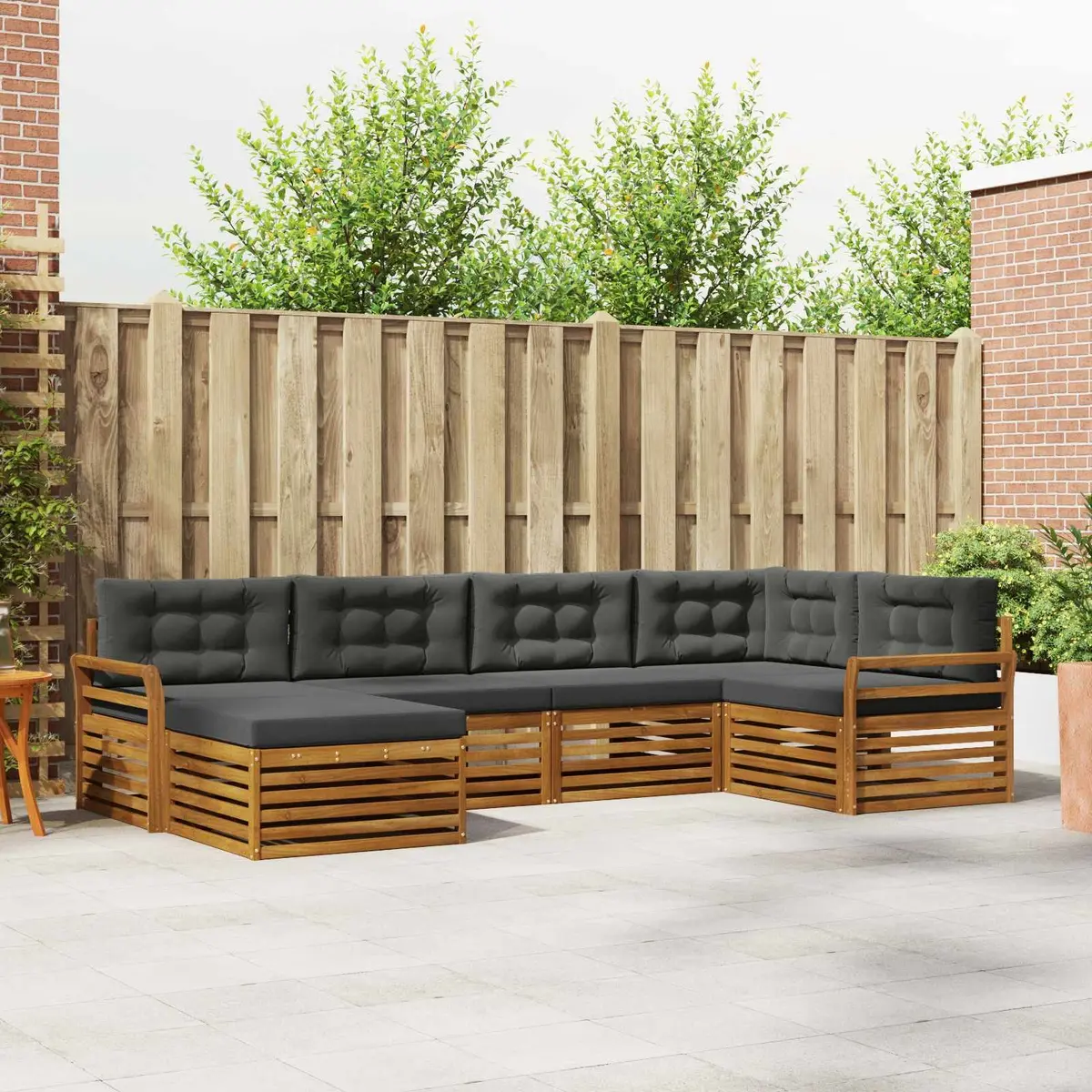 Outdoor Sofa Set 6 Pieces Garden Furniture Patio Lounge Seating with Cushions
