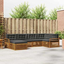 Concise Outdoor 6-Piece Sofa Set with Cushions