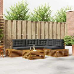 Outdoor Sectional Sofa Set 5 Piece Garden Furniture Patio Seating with Cushions