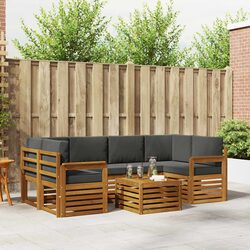 Outdoor Sofa Set: 7 Pieces of Acacia Wood Luxury