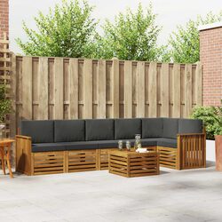 7-Piece Outdoor Sectional Sofa Set with Weather Resistance