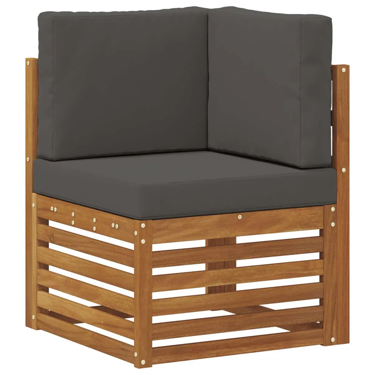 Sectional Sofa Set Natural Anthracite 7 Piece Modular Outdoor Garden Furniture