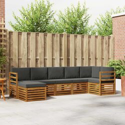 Concise 7-Piece Outdoor Sectional Sofa Set Overview