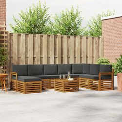 Outdoor Sofa Set 9 Pieces Garden Furniture Acacia Wood Patio Lounge Seating