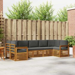 Compact Outdoor Sectional Sofa Set - 7 Pieces