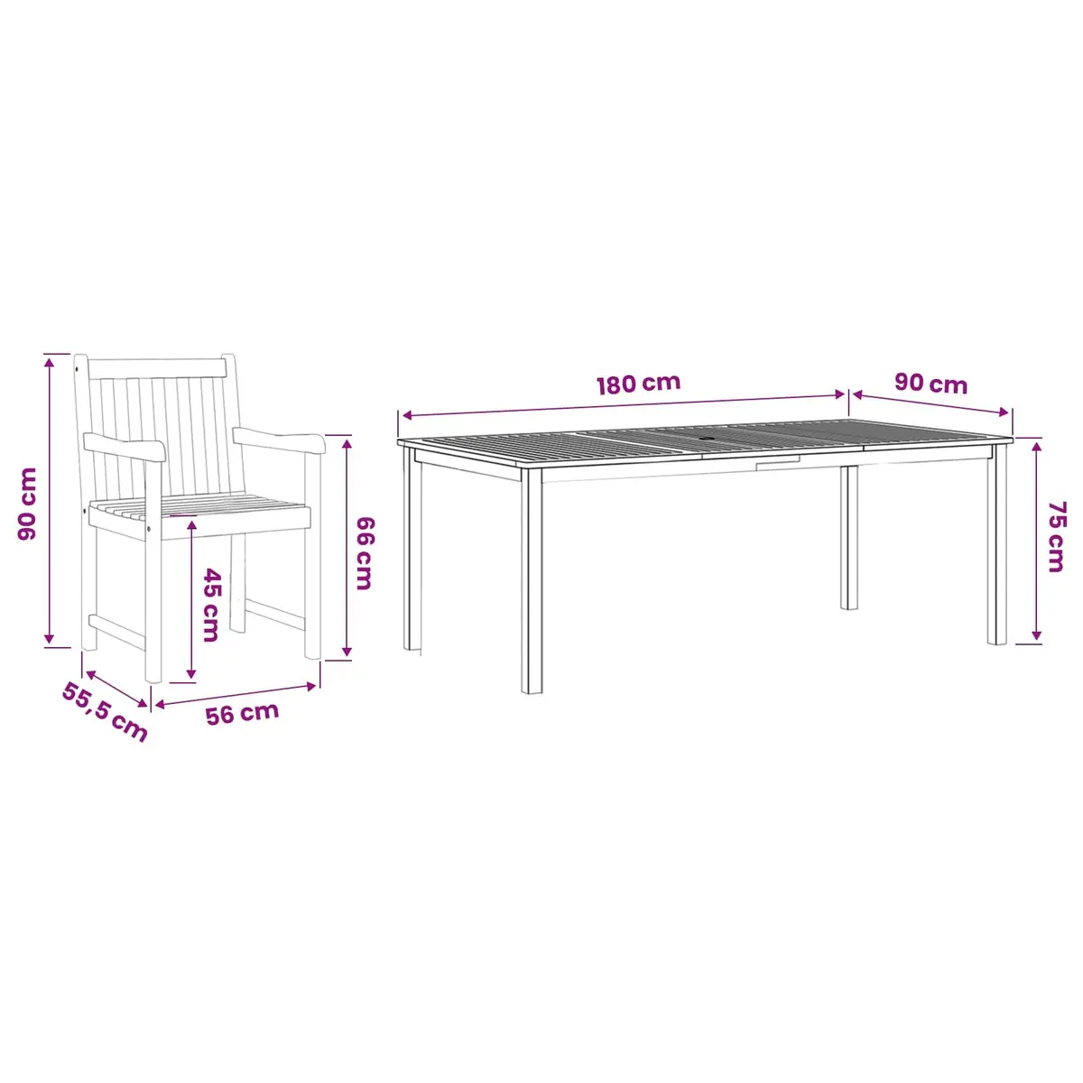 Garden Dining Set 7 Pieces Brown Solid Acacia Wood Outdoor Furniture Table