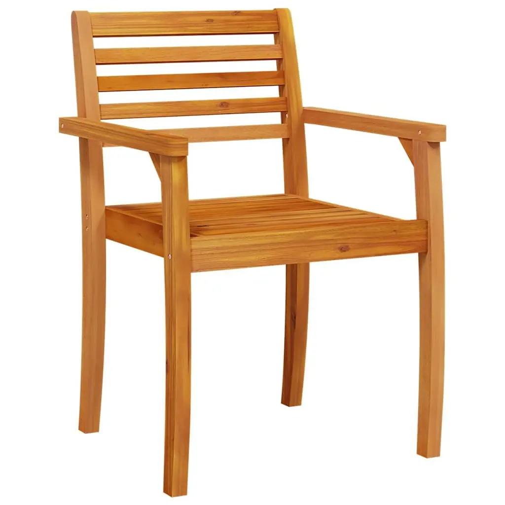 Garden Dining Set 3 Pieces Brown Acacia Wood Outdoor Furniture Patio Table Chair