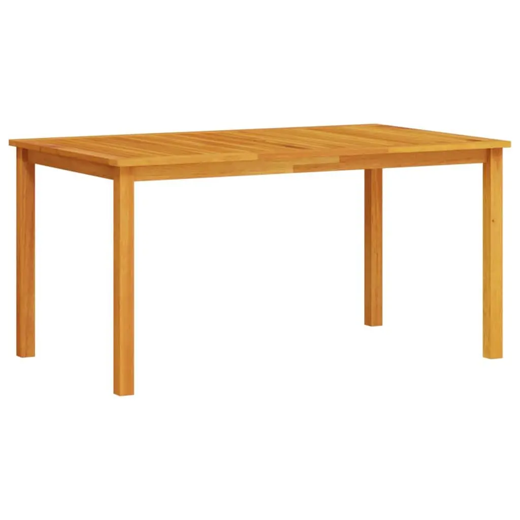 Garden Dining Set Brown 5 Pieces Solid Acacia Wood Outdoor Table Chairs