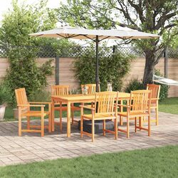 Concise Overview: 7pc Garden Dining Set in Brown