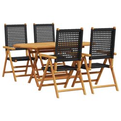 Concise 5-Piece Folding Outdoor Dining Set