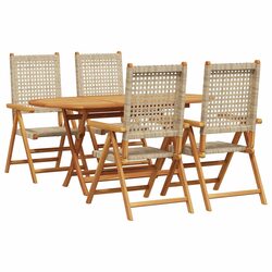 Compact 5-Piece Garden Dining Set - Easy to Use