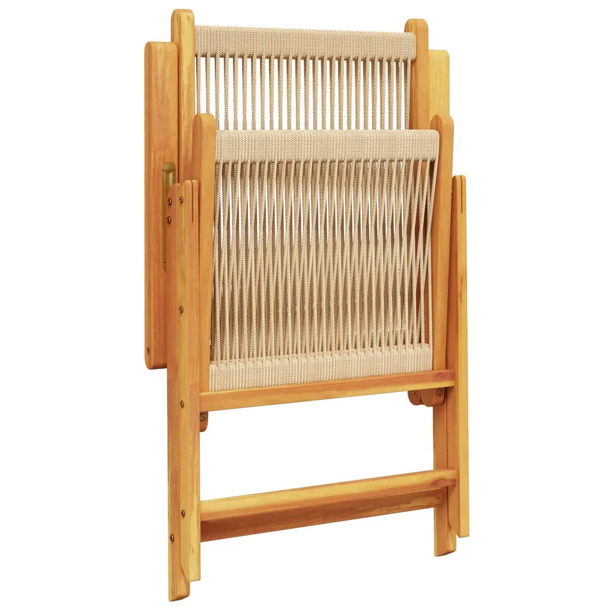 5-Piece Folding Garden Dining Set in Solid Acacia Wood