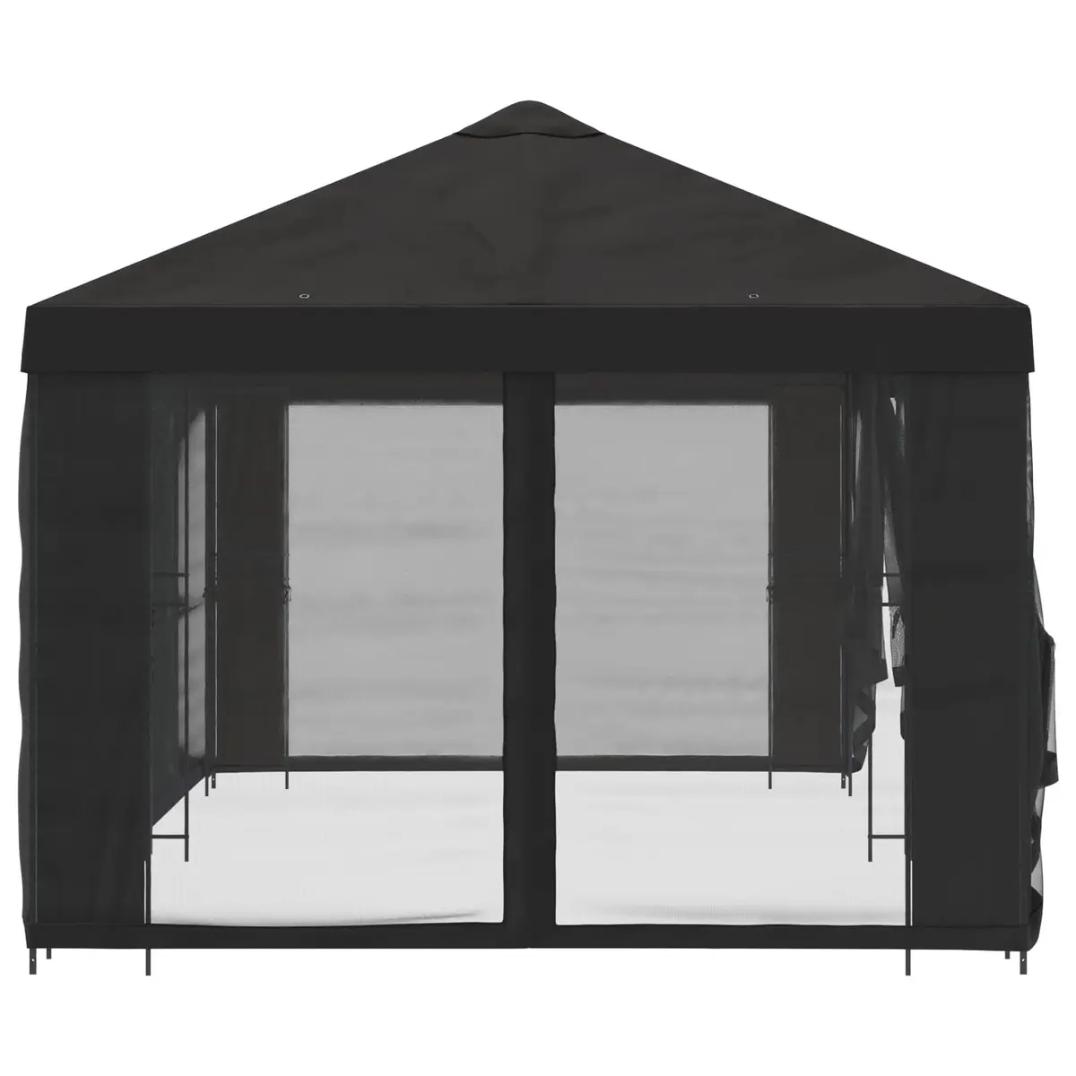Garden Gazebo Anthracite 6x3m Outdoor Canopy Mesh Sidewalls Spacious Layout