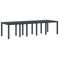 Concise Anthracite Outdoor Dining Table for Gatherings
