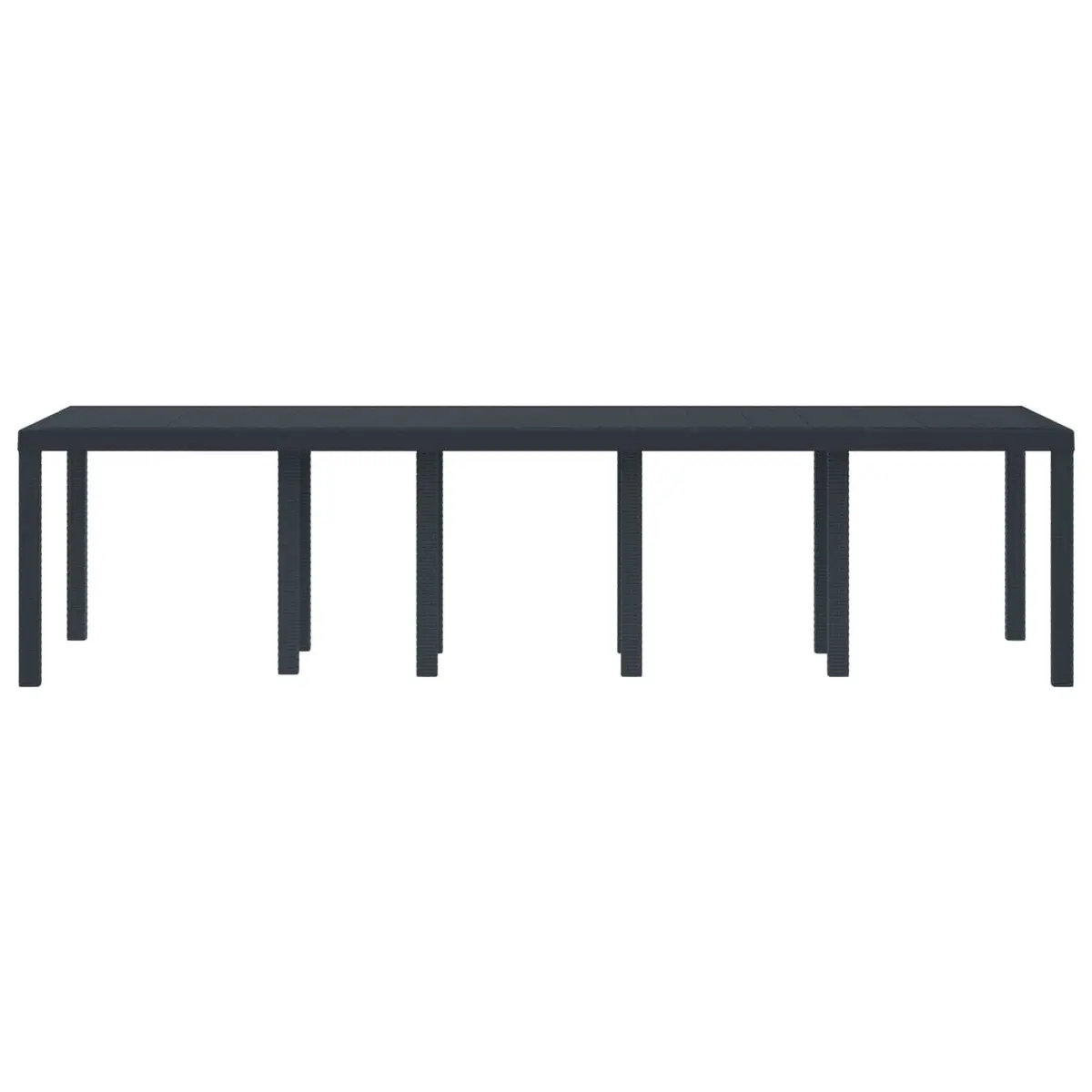 Garden Dining Table Anthracite Poly Rattan Outdoor Furniture Rectangular