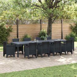 Concise Anthracite Dining Table for Outdoor Spaces