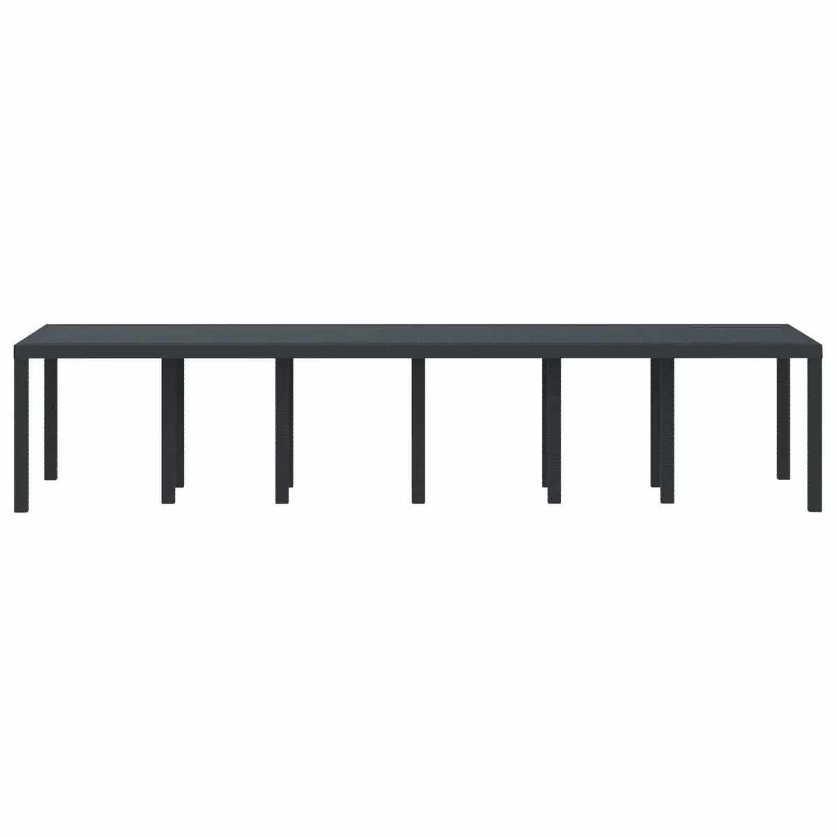 Garden Dining Table Anthracite Poly Rattan Outdoor Furniture Rectangular Large