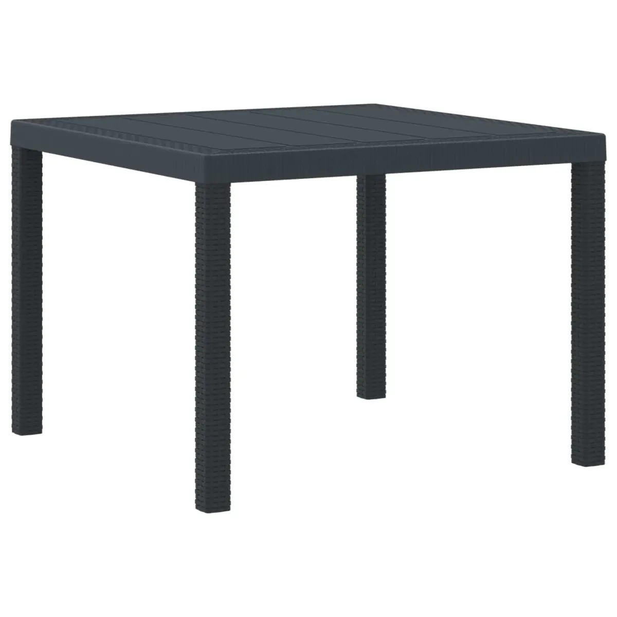 Garden Dining Set 5 pcs Anthracite Outdoor Patio Table Chairs Cushions