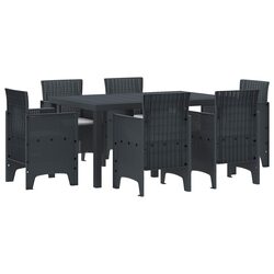 Concise 7-Piece Anthracite Outdoor Dining Set