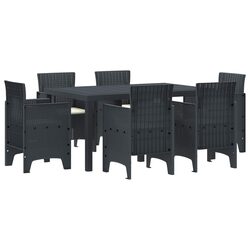 Concise 7-Piece Outdoor Dining Set in Anthracite
