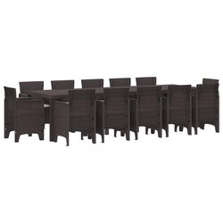 Compact and Stylish 13-Piece Outdoor Dining Set