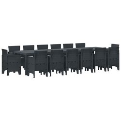 Compact and Modern 15-Piece Garden Dining Set