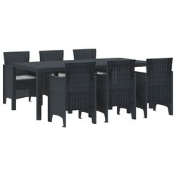 Concise 7-Piece Anthracite Garden Dining Set