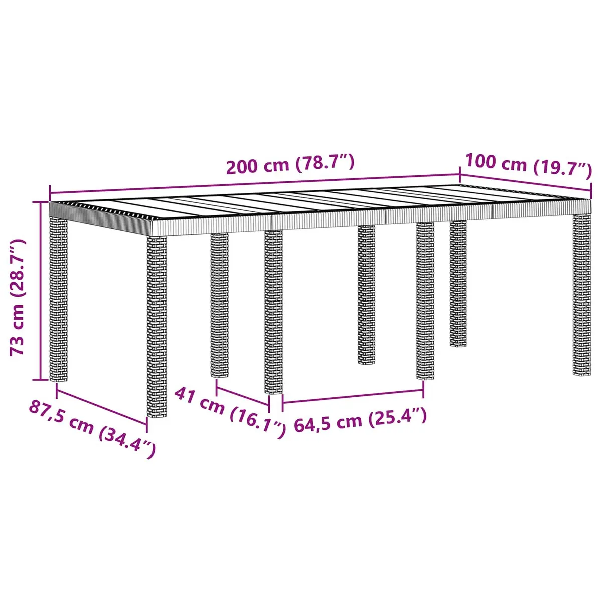 Garden Dining Set 7 Pieces Anthracite Outdoor Furniture Table Chairs