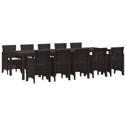 Concise 11-Piece Outdoor Dining Set with Comfort Features