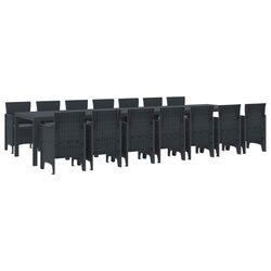 15-Piece Anthracite Patio Dining Set