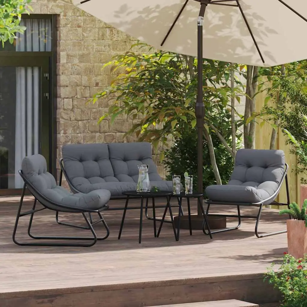 5-Piece Outdoor Dining Set with Cushions