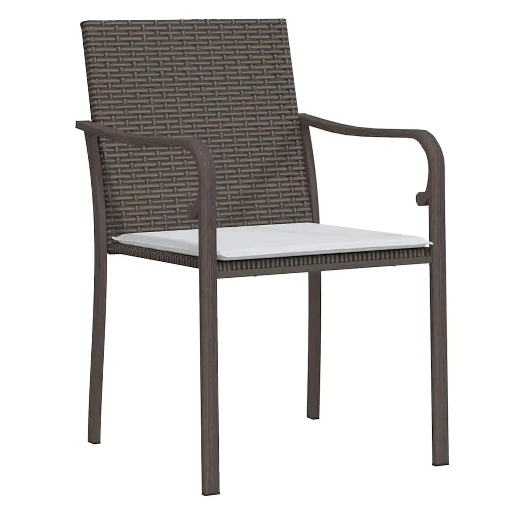 Garden Dining Set 5 Pieces Outdoor Furniture Patio Table Chairs Brown