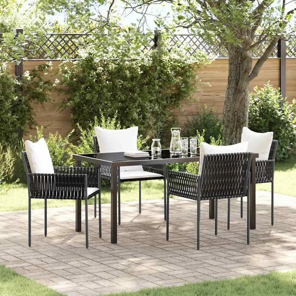 Garden Dining Set 5 Piece Outdoor Furniture Table Chairs Patio Rattan