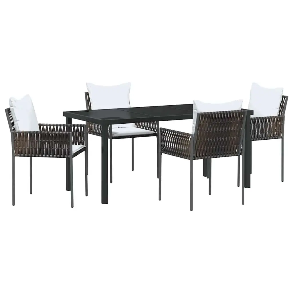 Garden Dining Set 5 Piece Outdoor Furniture Table Chairs Patio Rattan