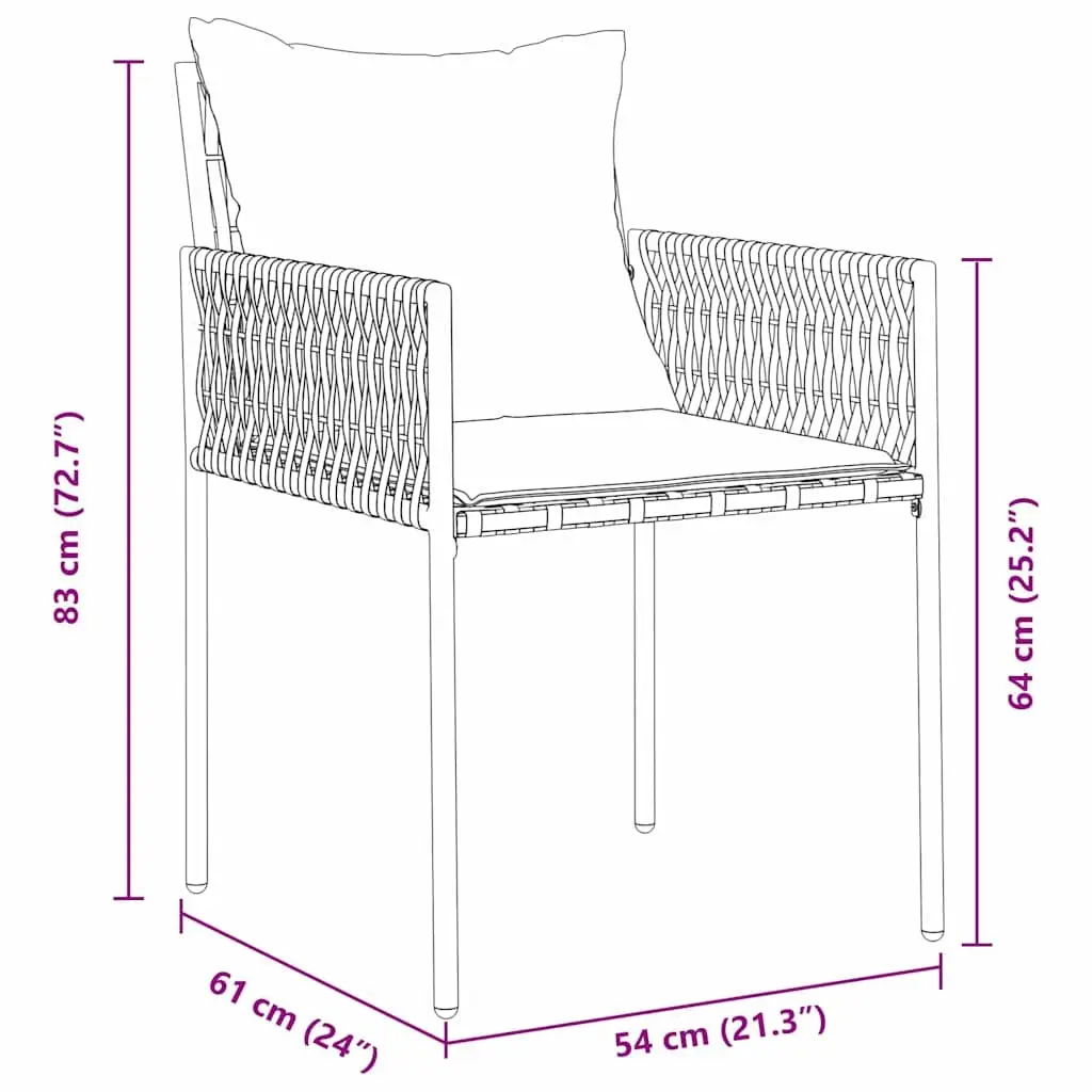 Garden Dining Set 5 Piece Outdoor Furniture Table Chairs Patio Rattan