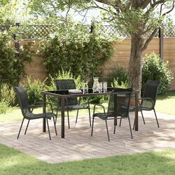 Concise 5 Piece Outdoor Dining Set with Modern Design
