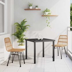 Brown Garden Dining Set: Compact and Efficient