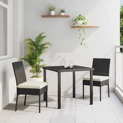 Effortless Outdoor Dining Set with Steel Frame and Rattan