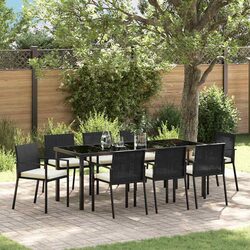 Compact and Stylish 9-Piece Garden Dining Set