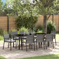 Compact and Elegant 9-Piece Garden Dining Set