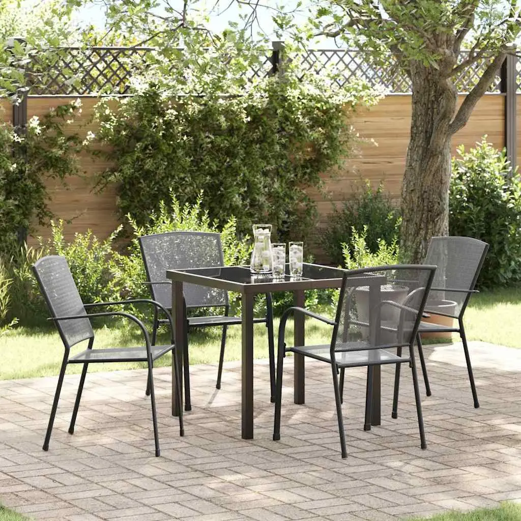 5-Piece Outdoor Dining Set in Anthracite