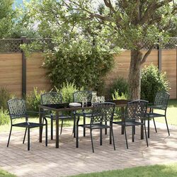 Compact 7 Piece Garden Dining Set - Short and Simple