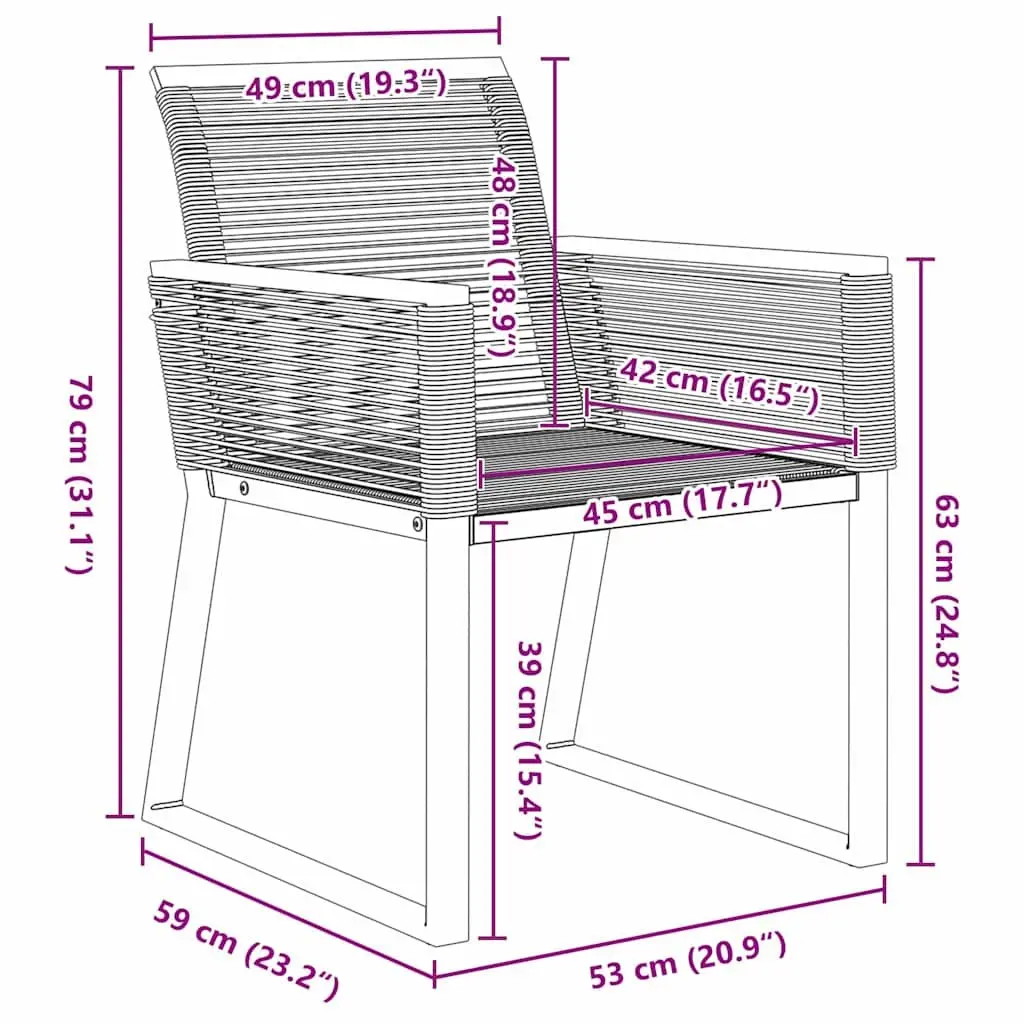 Garden Dining Set 5 Pieces Black Steel Outdoor Furniture Patio Table Chairs