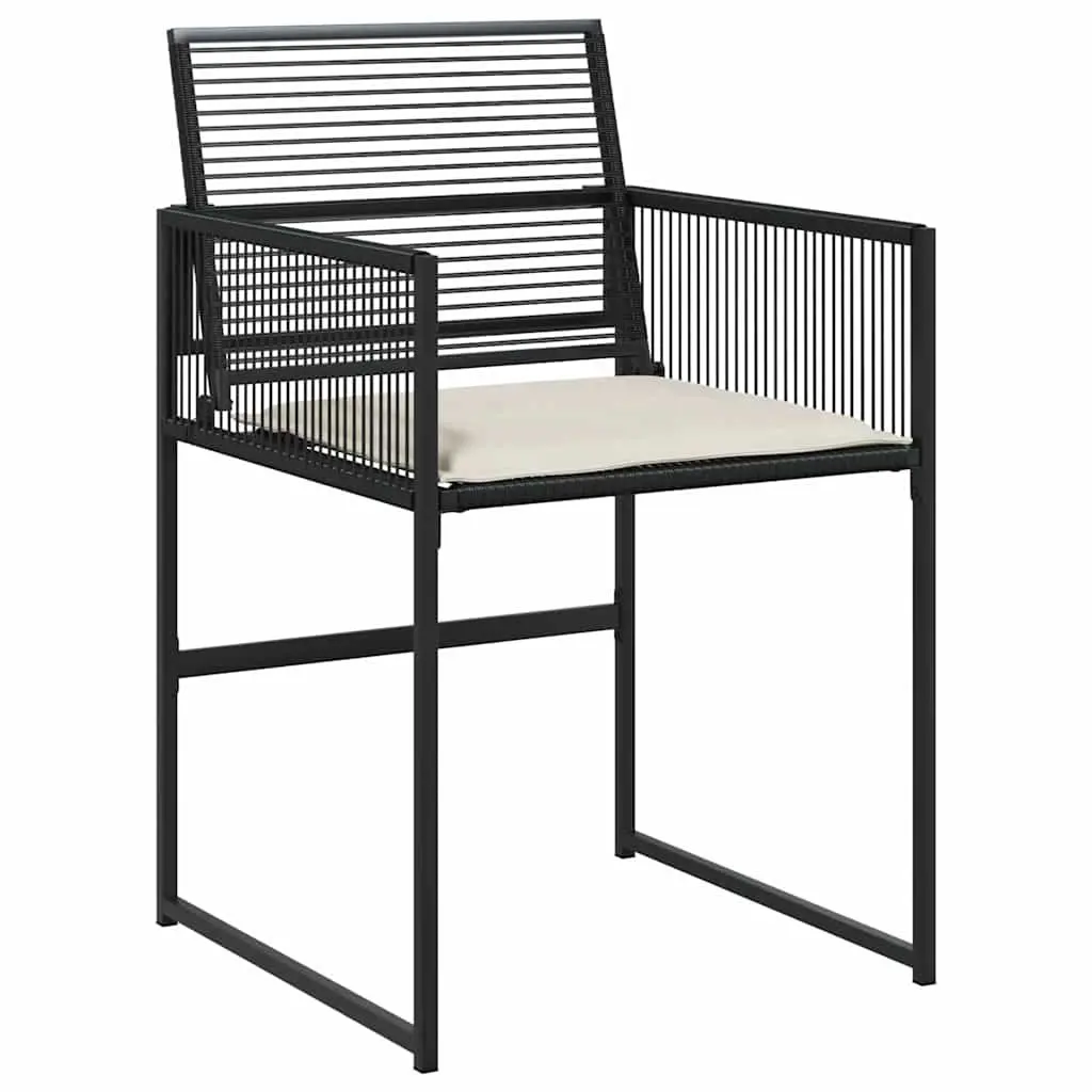 Garden Dining Set Black 5 Piece Poly Rattan Outdoor Furniture Patio Table