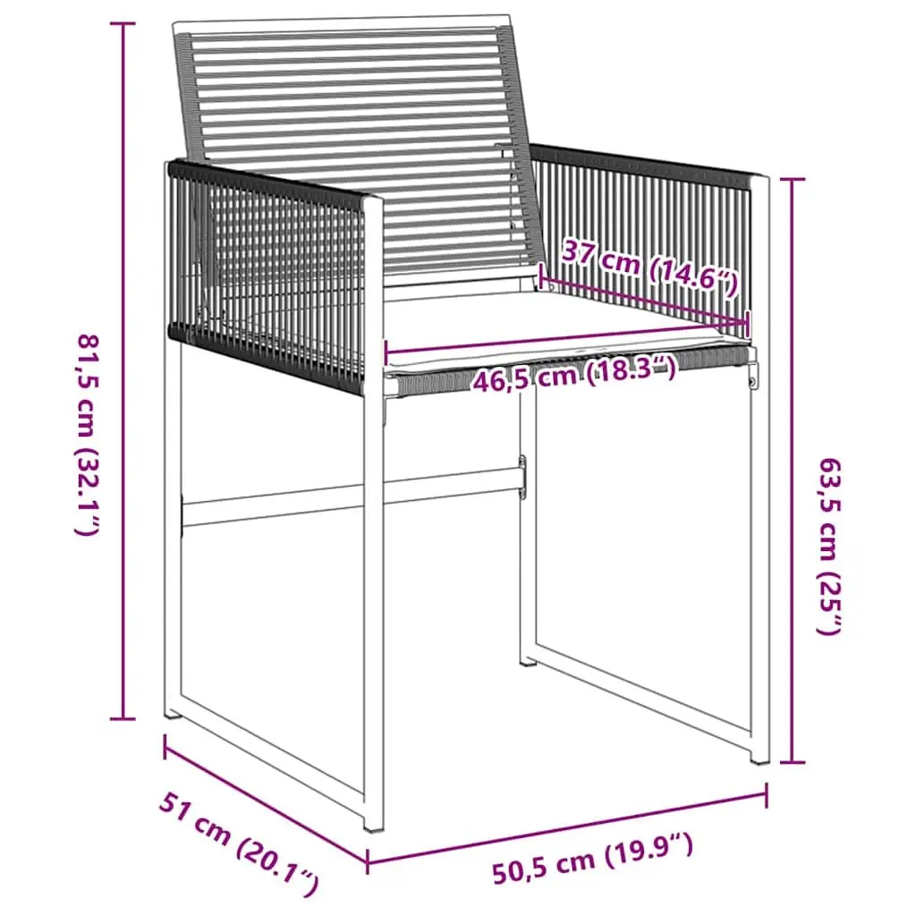 Garden Dining Set 5 Pieces Black Poly Rattan Outdoor Furniture Terrace Patio