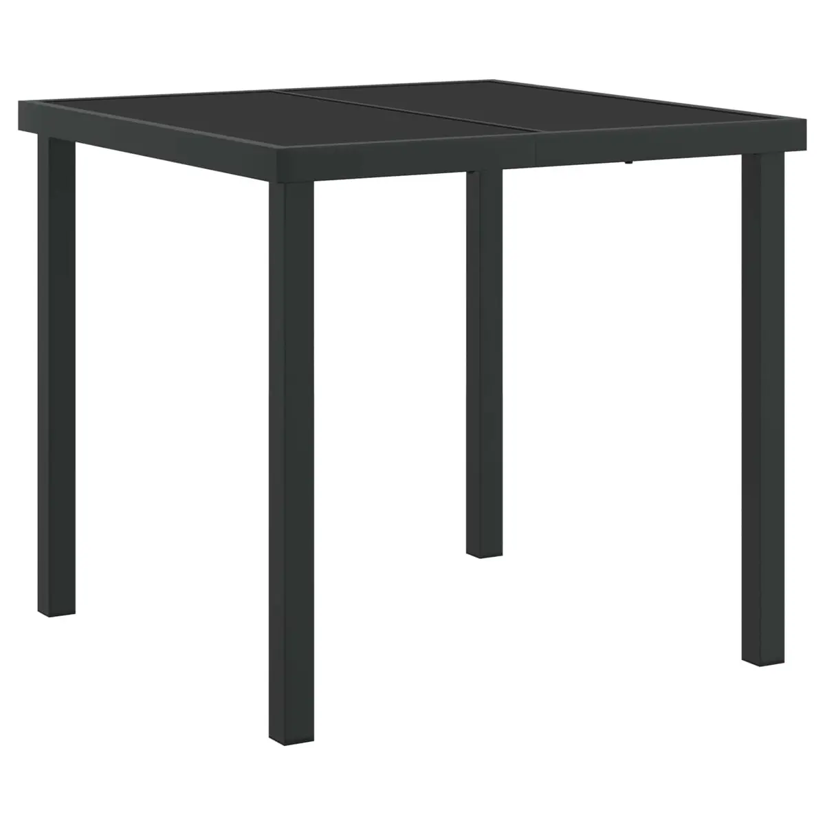 5-Piece Black Steel Dining Set for Outdoor Spaces
