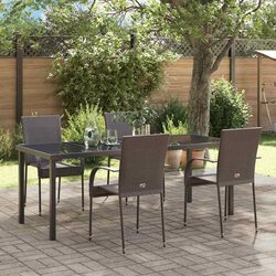 5-Piece Outdoor Dining Set with Modern Aesthetics