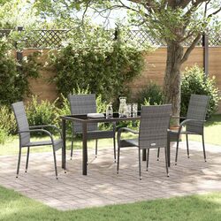 5-Piece Garden Dining Set with Modern Aesthetics