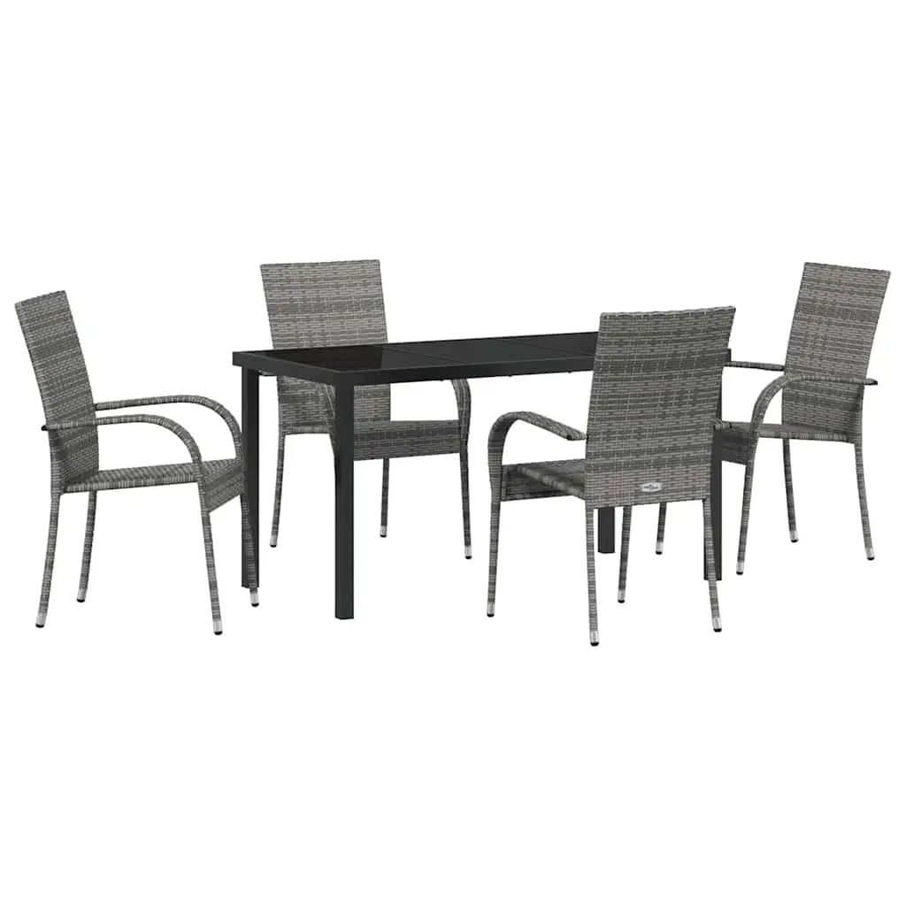 5-Piece Garden Dining Set with Modern Aesthetics