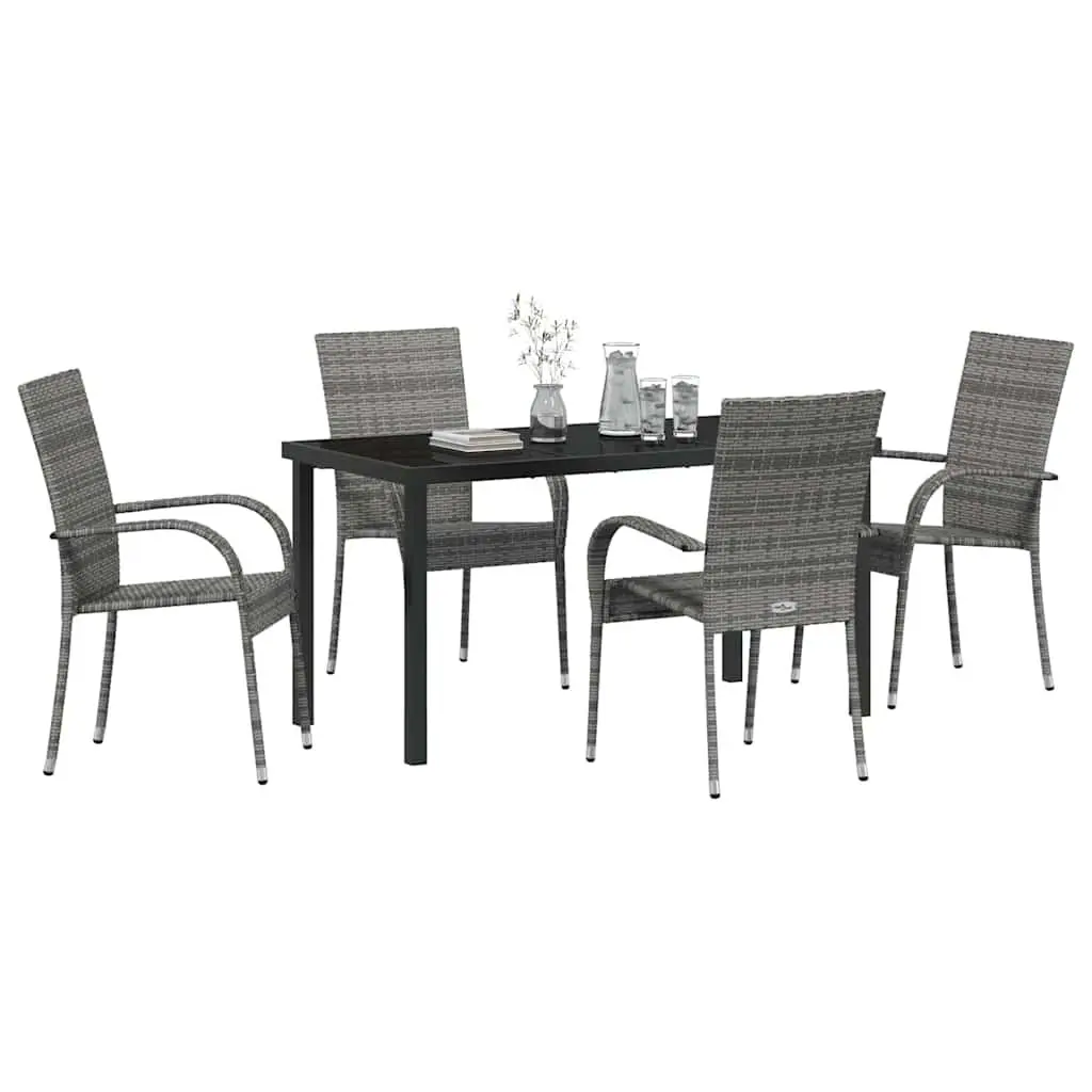5-Piece Garden Dining Set with Modern Aesthetics